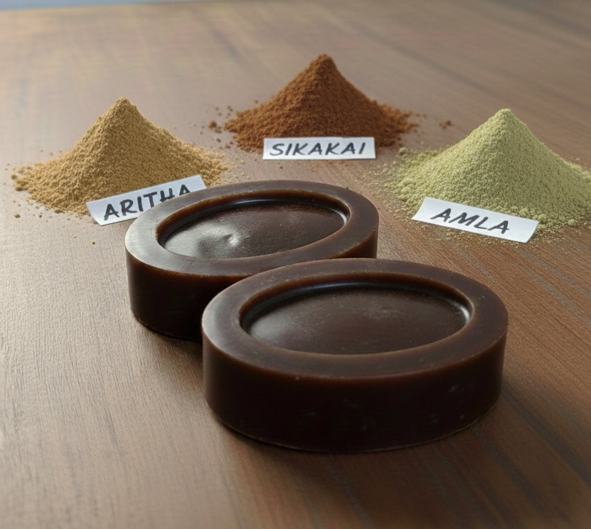 Amla Aritha Shikakai Natural homemade soap